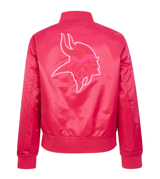 Minnesota Vikings Pink Satin Jacket
