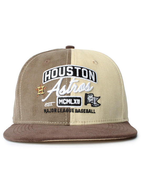Houston Astros two toned corduroy snapback hat