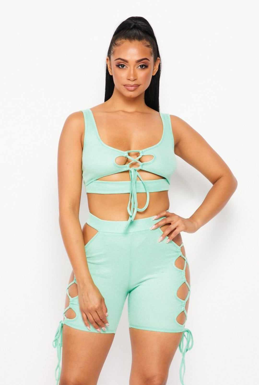 Crossed Laced Set