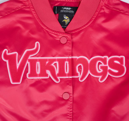 Minnesota Vikings Pink Satin Jacket