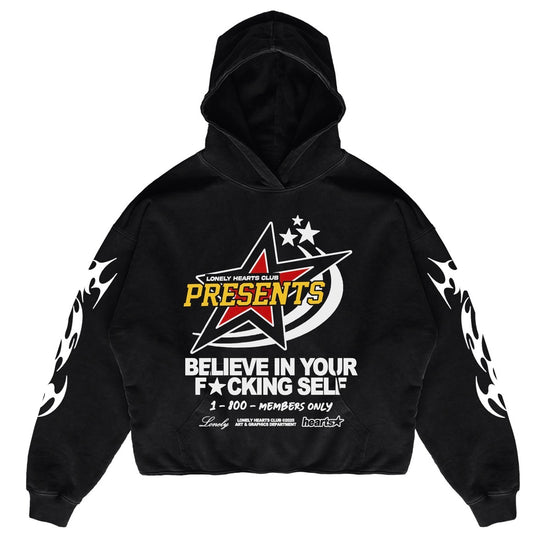 Believe In Yourself Premium Cropped Hoodie