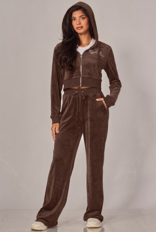 Velour Spoiled Rhinestone Set