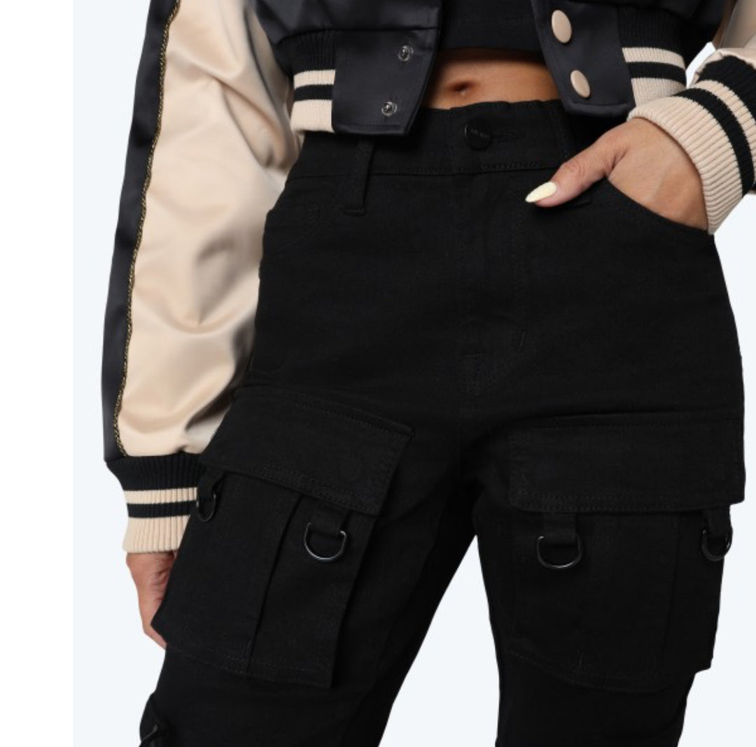 High Rise Side Pinched Stacked Jeans