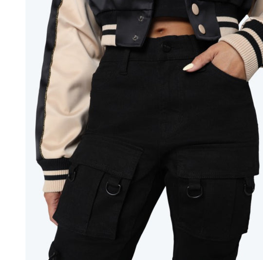 High Rise Side Pinched Stacked Jeans