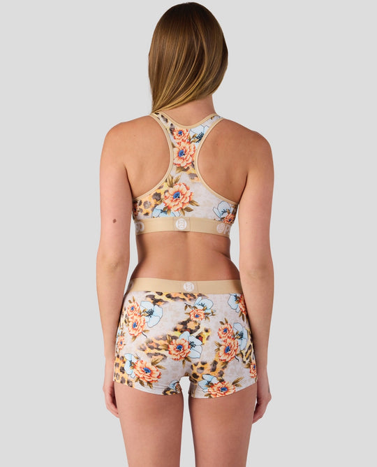 Floral Cheetah Print Boy Short Set