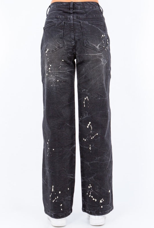 Splash Painting Denim Pants