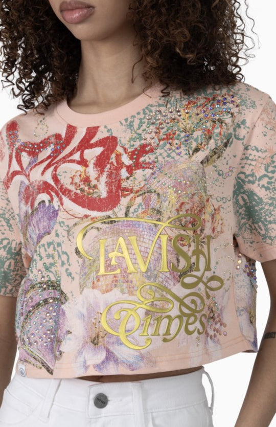Peach Parfait Relaxed Cropped T-Shirt