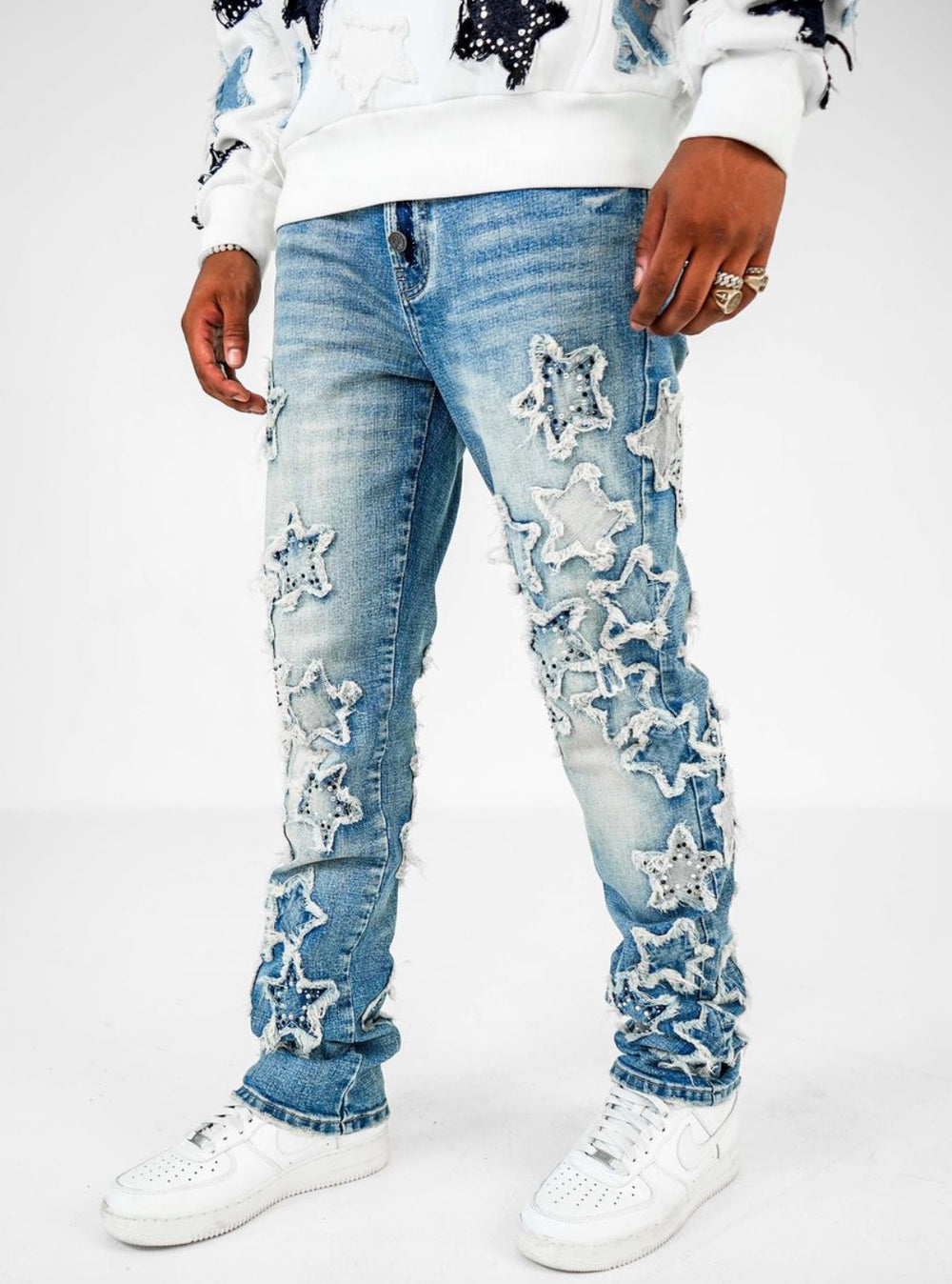 Stars on the ceiling straight skinny fit jeans