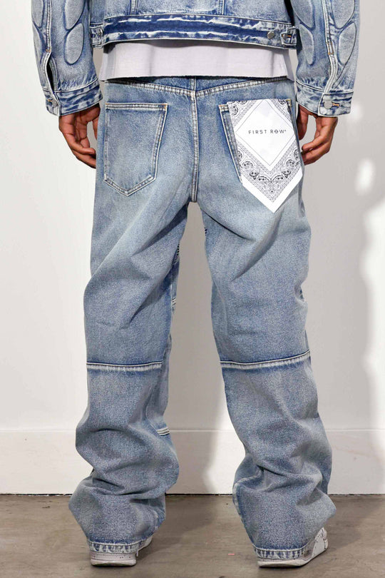 FAST LIFE WASHED DENIM Y2K PANTS