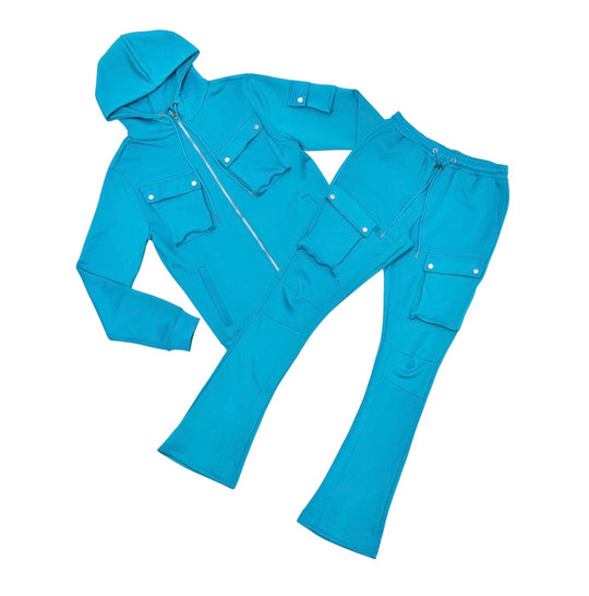 Tricot Hoodie Jogger Set (Multiple Colors)