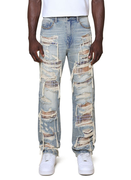 Grandeur Plaid Jeans
