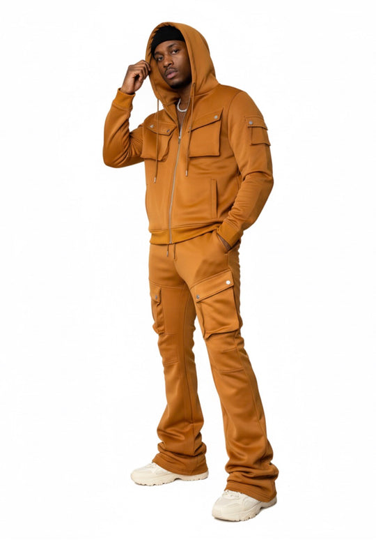 Tricot Hoodie Jogger Set (Multiple Colors)