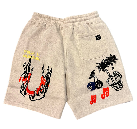 True Religion Sketched Fleece Hoodie & Shorts