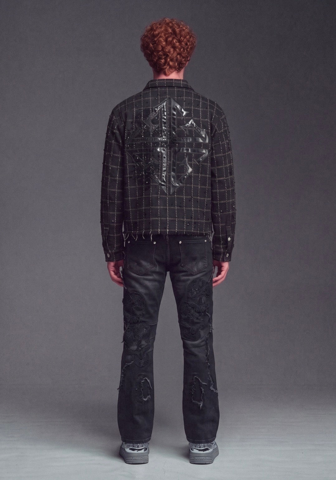 Obsidian Black Grid Blessing Shirt