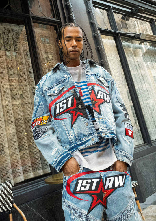FAST LIFE WASHED DENIM JACKET