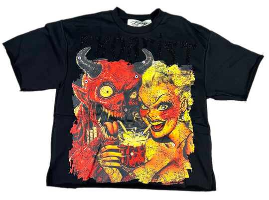 Devils Are Here Premium Cropped T-Shirt