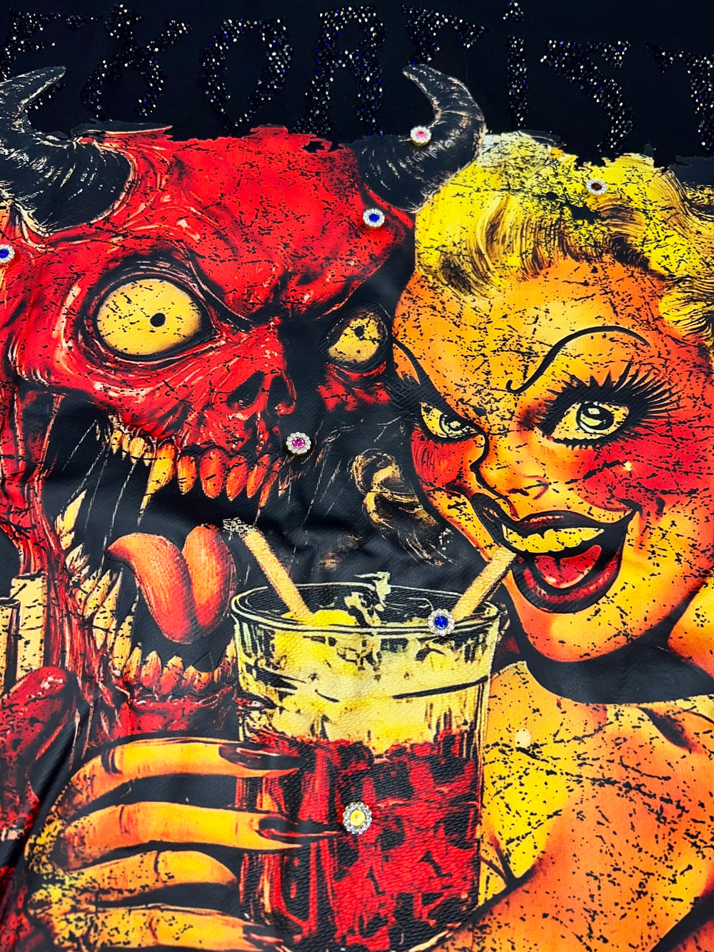Devils Are Here Premium Cropped T-Shirt