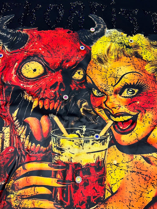 Devils Are Here Premium Cropped T-Shirt