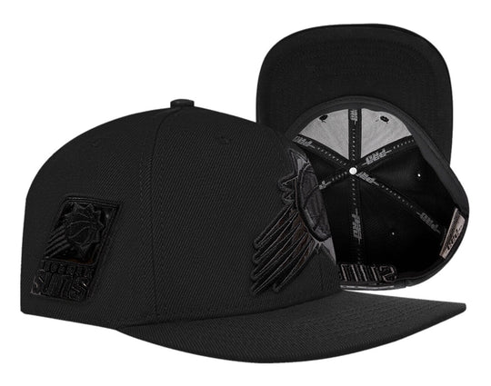 Phoenix Suns triple black snapback hat