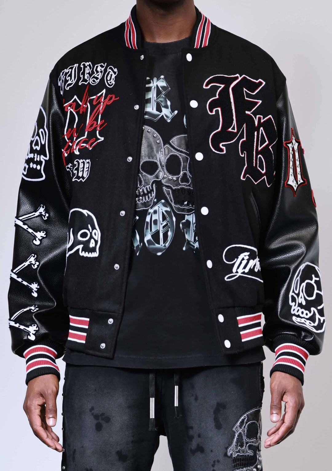 WAKE UP AND BE FIERCE VARSITY JACKET