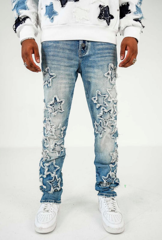 Stars on the ceiling straight skinny fit jeans