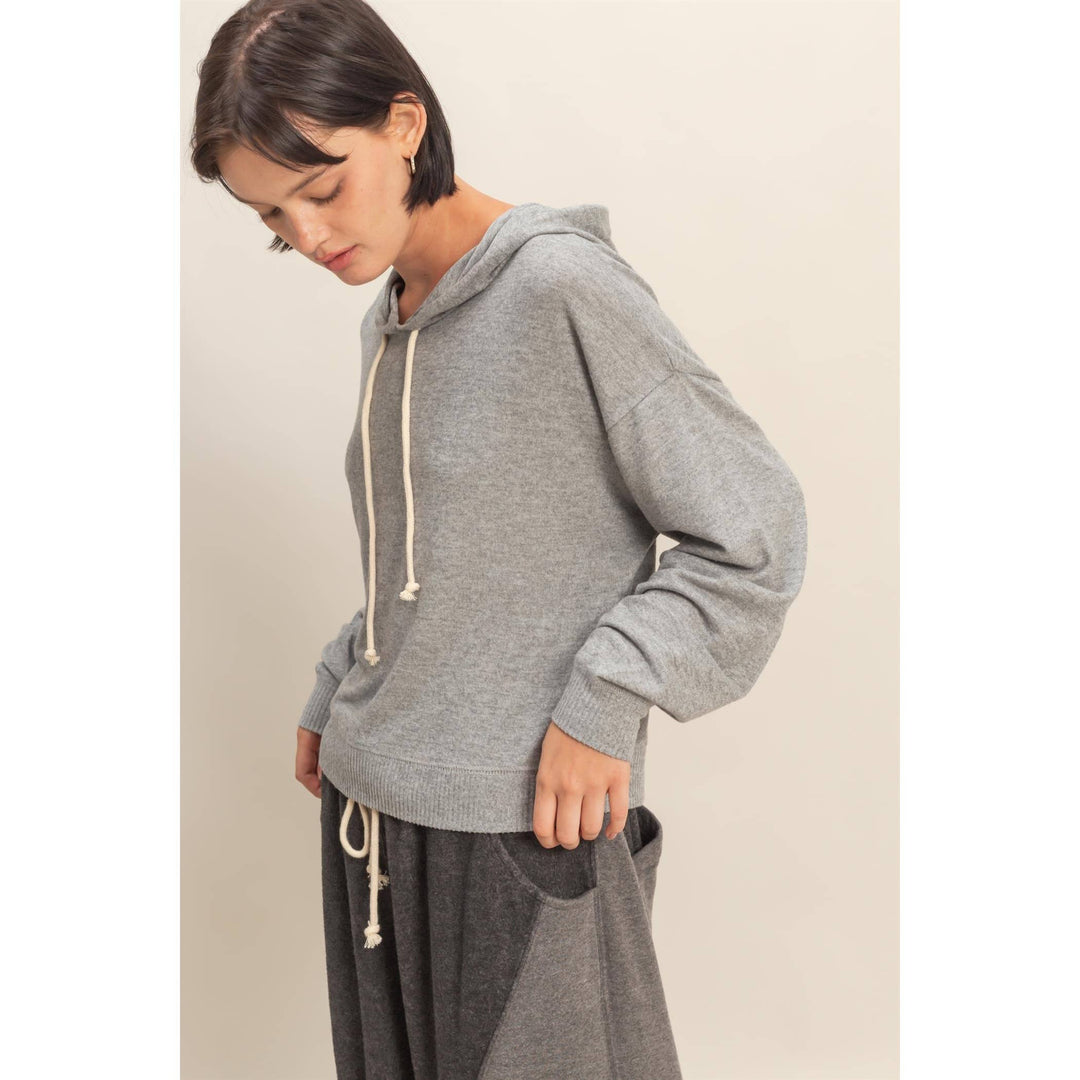 Long Sleeve Brushed Fabric Everyday Hoodie