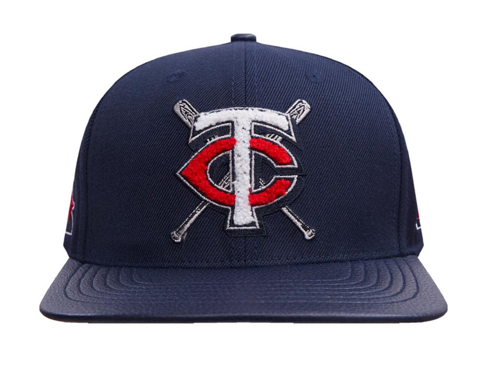 Minnesota Twins mashup wool leather snapback hat