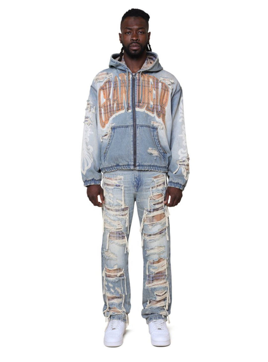 Grandeur Plaid Jeans
