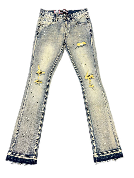 Green Benji Premium Stacked Jeans