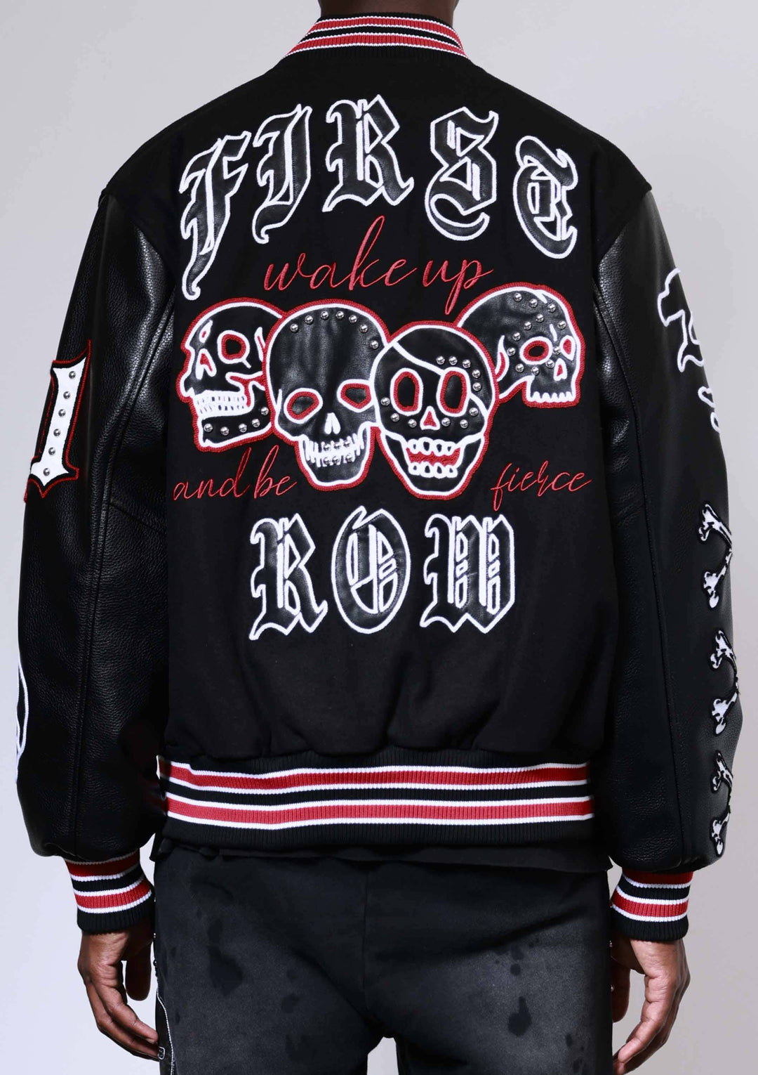 WAKE UP AND BE FIERCE VARSITY JACKET