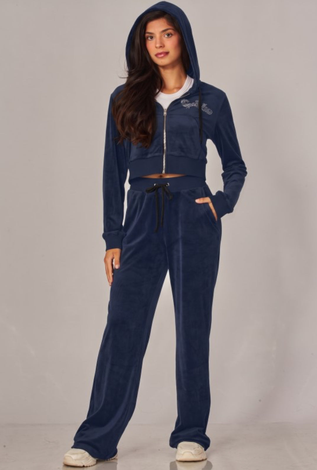 Velour Spoiled Rhinestone Set