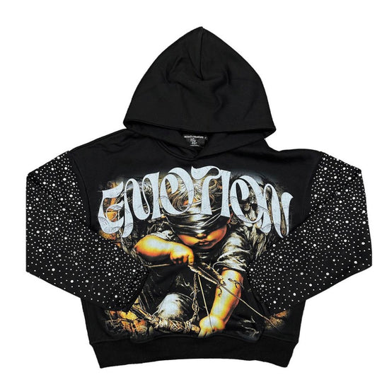 Archer Rhinestone Mixed Emotion Premium Hoodie.