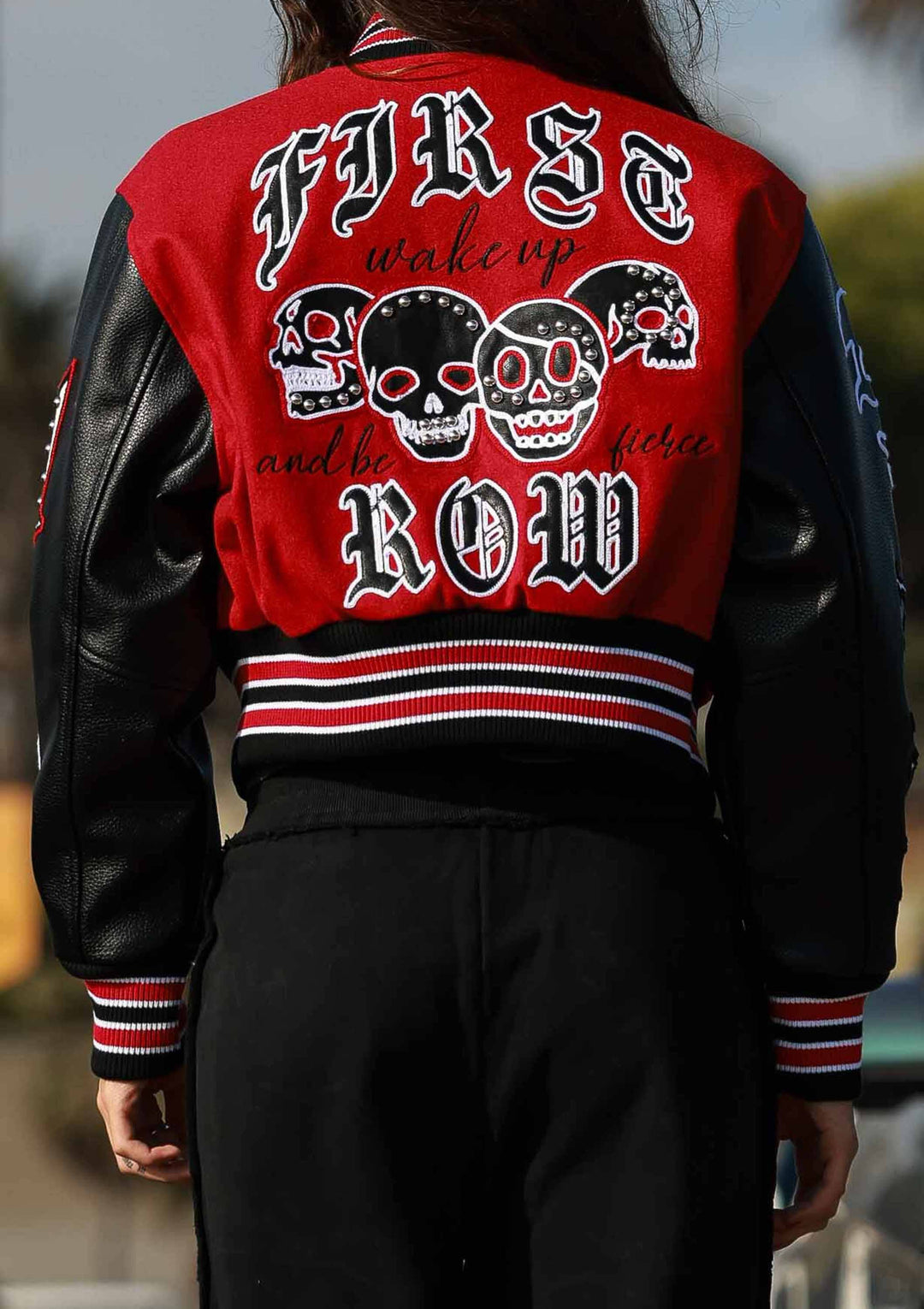 WAKE UP AND BE FIERCE VARSITY JACKET