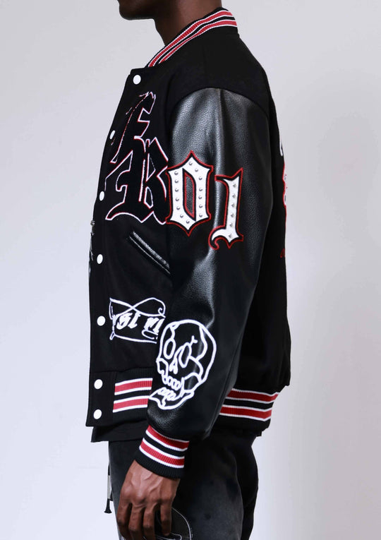 WAKE UP AND BE FIERCE VARSITY JACKET