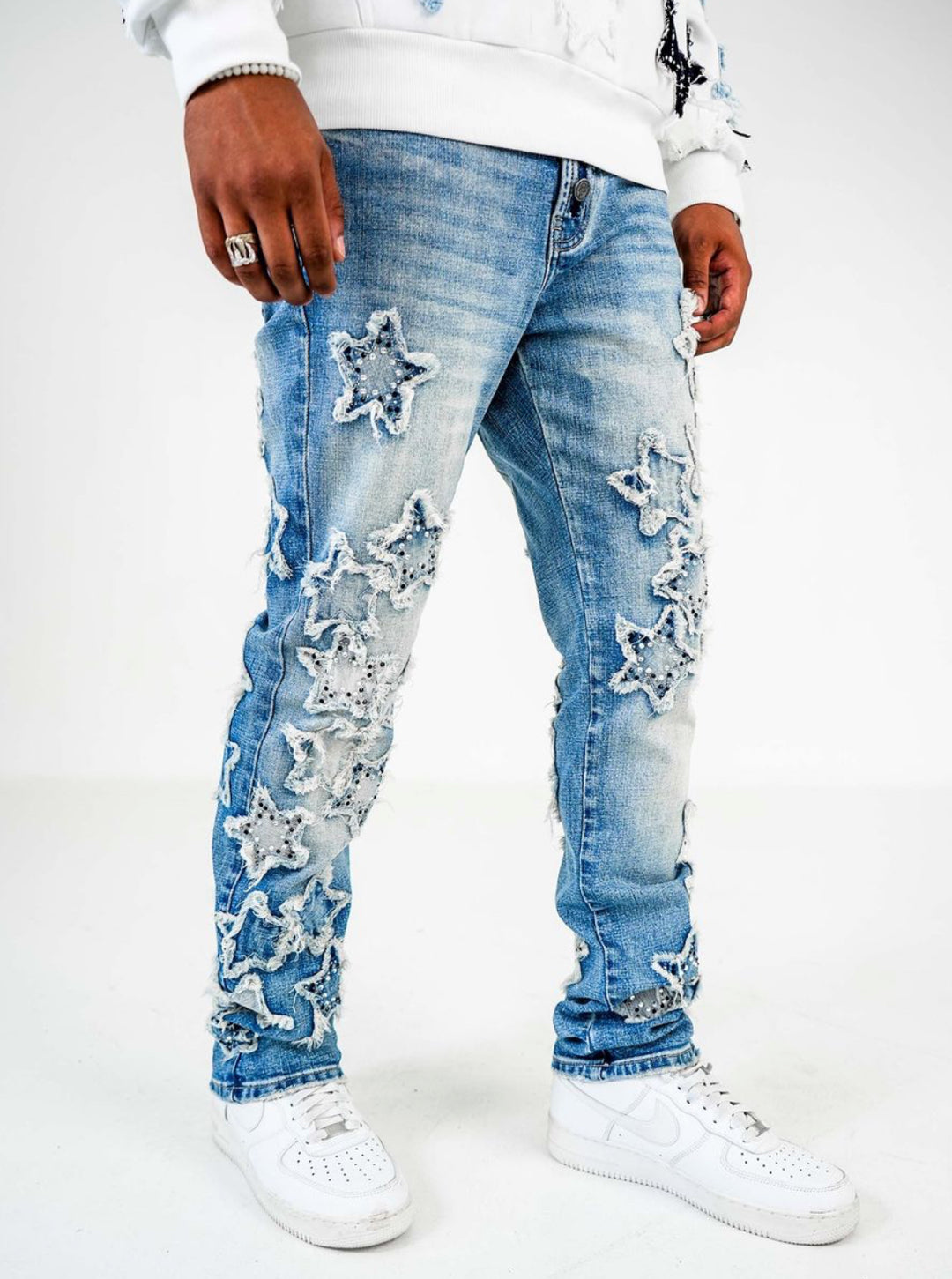 Stars on the ceiling straight skinny fit jeans