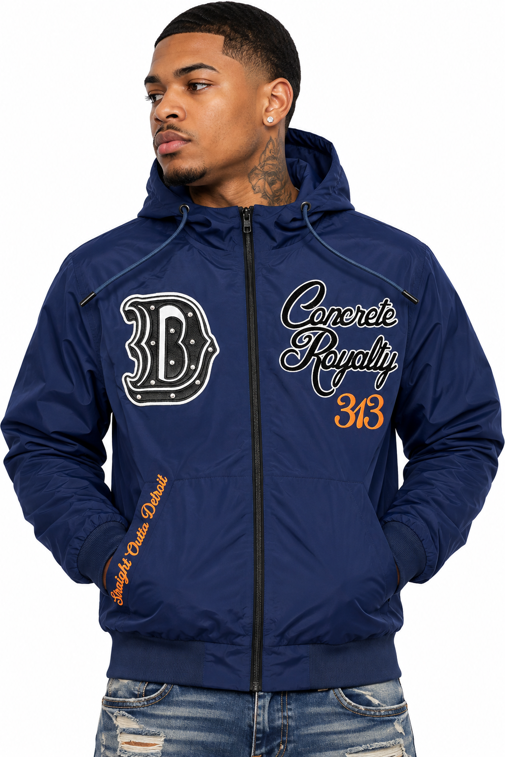 Detroit Concrete Royalty Windbreaker Jacket
