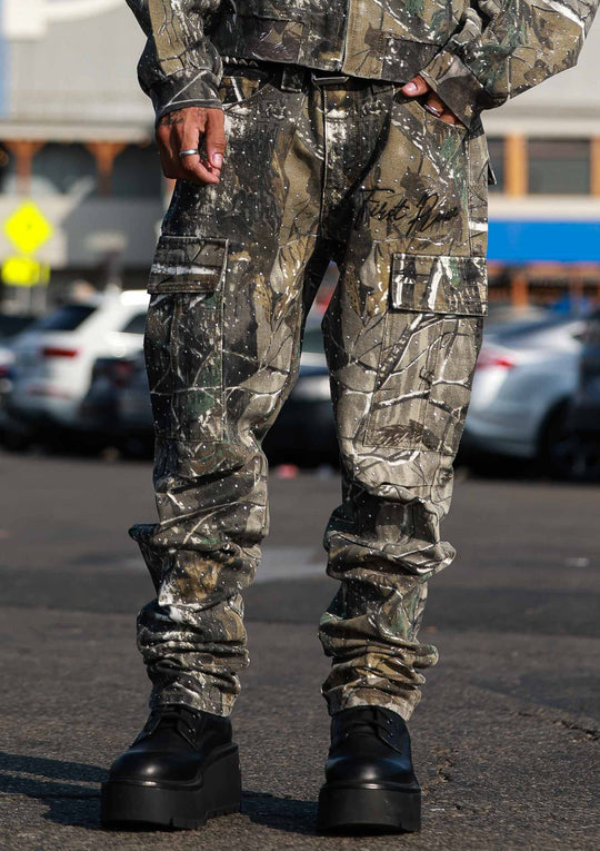 ALLOVER STUD CARGO PANTS