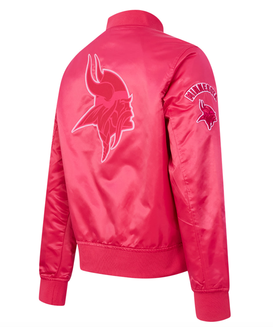 Minnesota Vikings Pink Satin Jacket