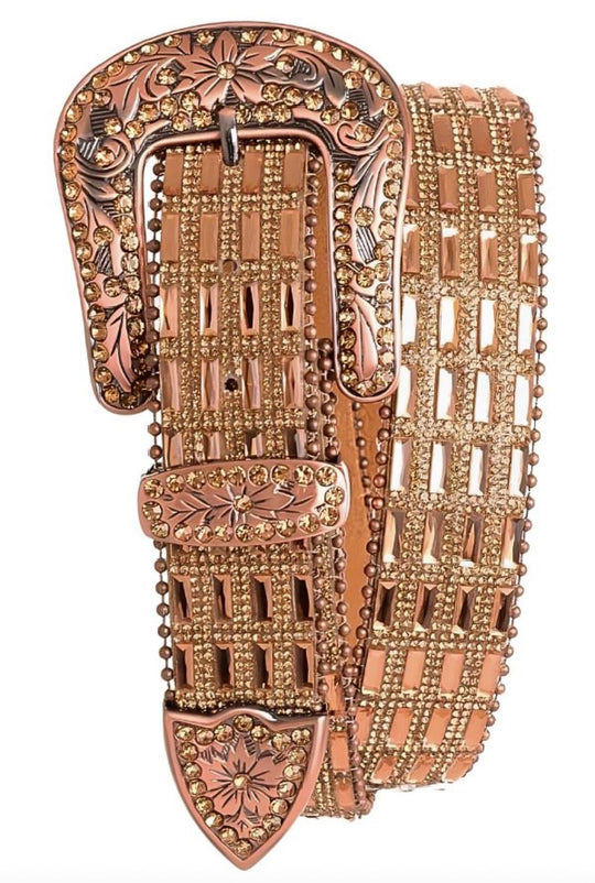 Bling Glitz Leather Belt (Multiple Colors)