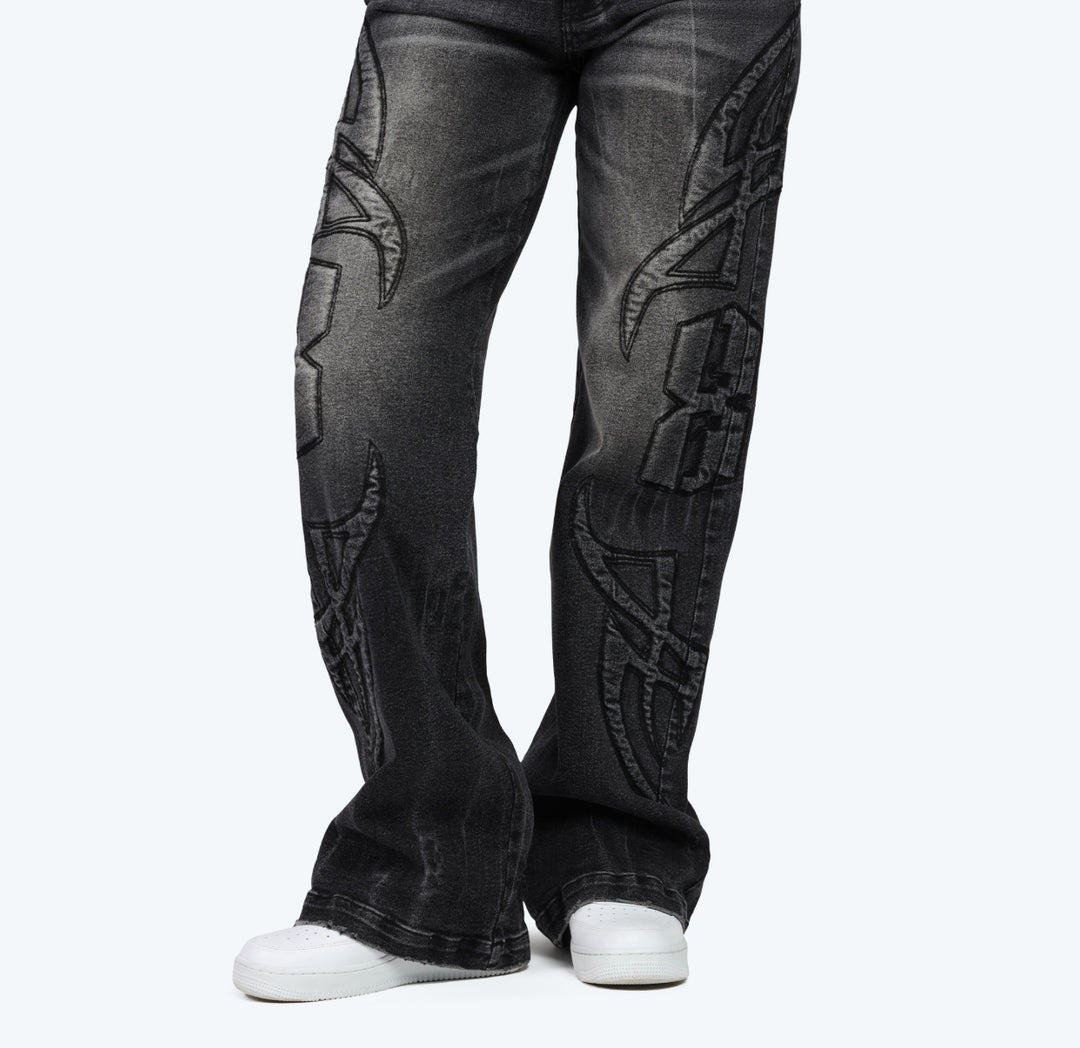 Eternal Cropped Hoodie Wide Leg Jean Set