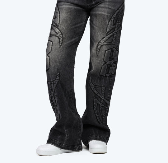 Eternal Cropped Hoodie Wide Leg Jean Set