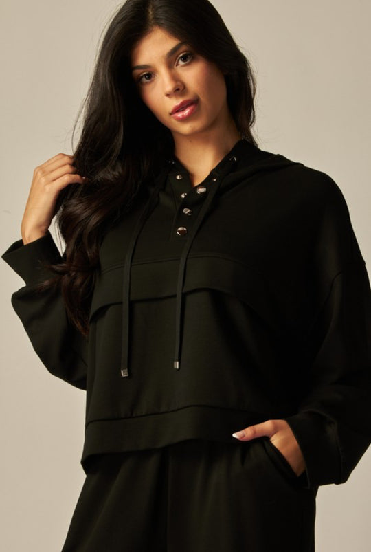 Double Soft Hoodie And Slim Cuff Pant Set