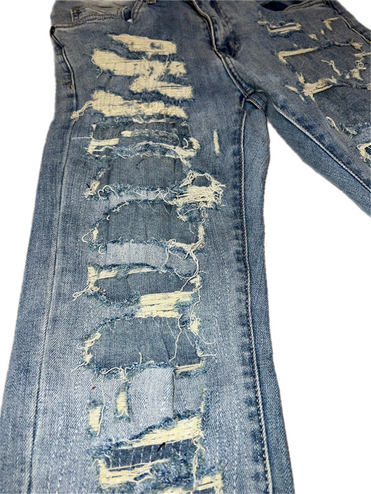 Waimea vintage wash flex skinny fit jeans