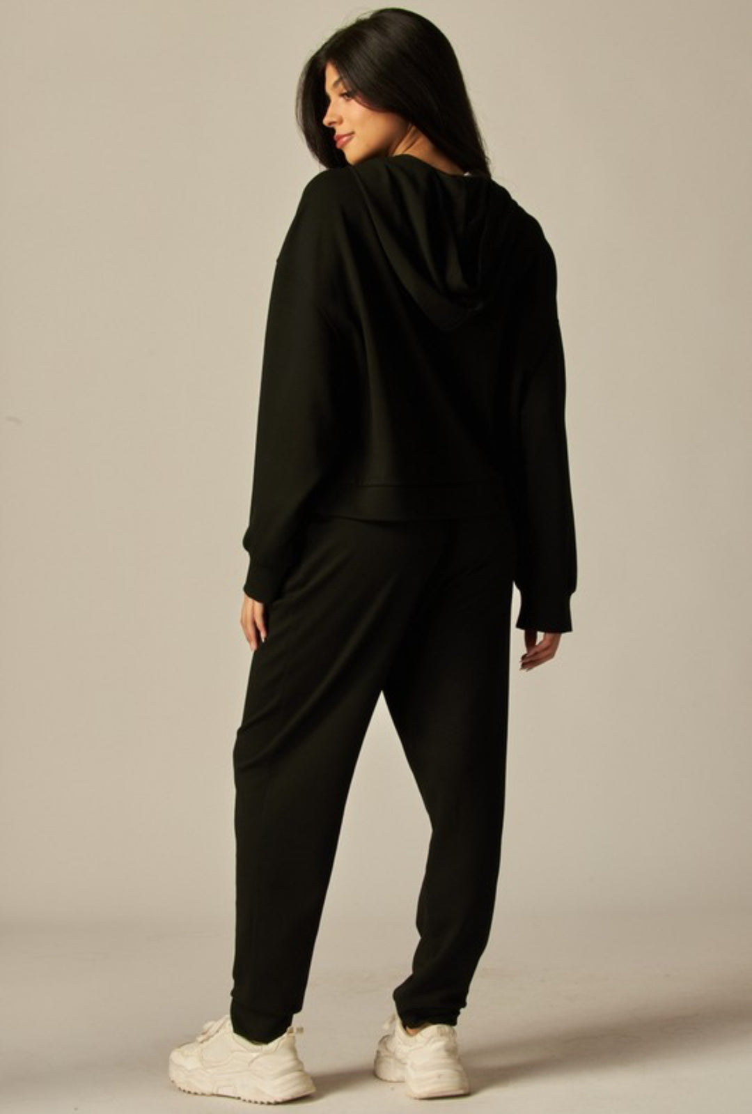 Double Soft Hoodie And Slim Cuff Pant Set