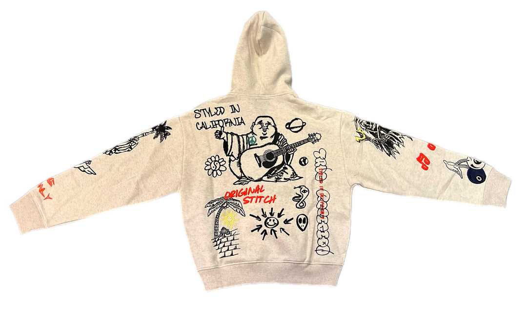 True Religion Sketched Fleece Hoodie & Shorts