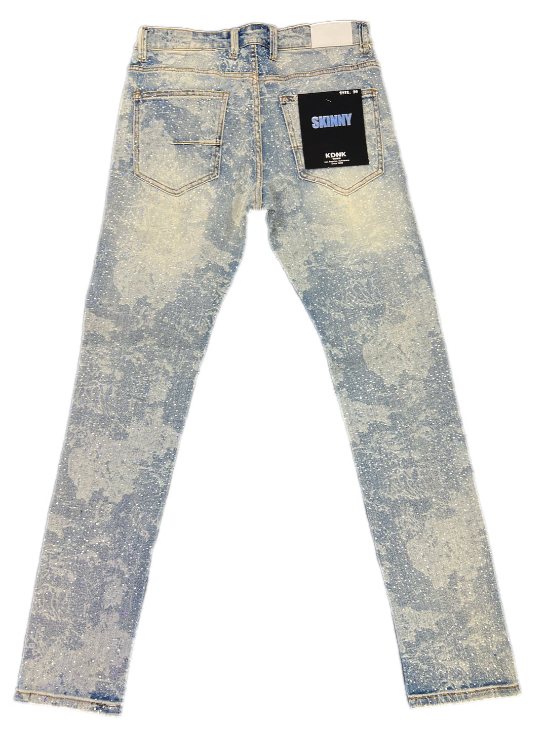 Blue Skinny Rhinestone Jeans