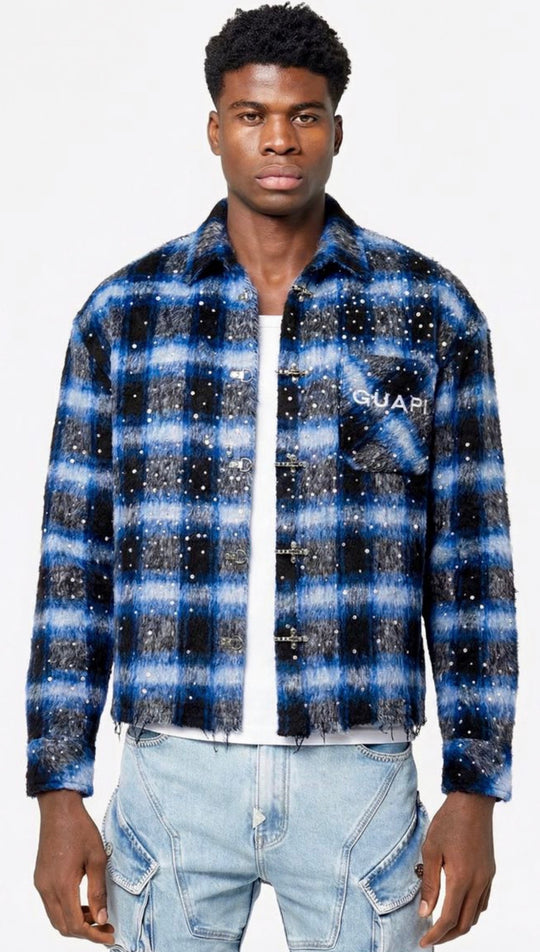 Midnight Sky Cropped Flannel