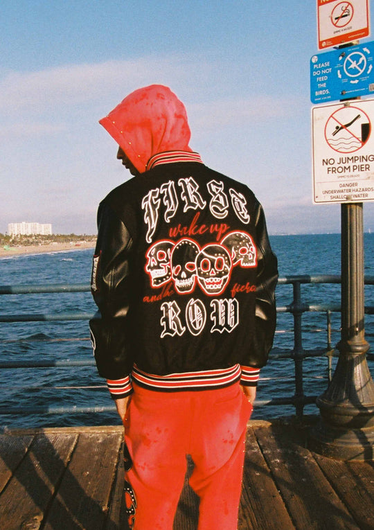 WAKE UP AND BE FIERCE VARSITY JACKET