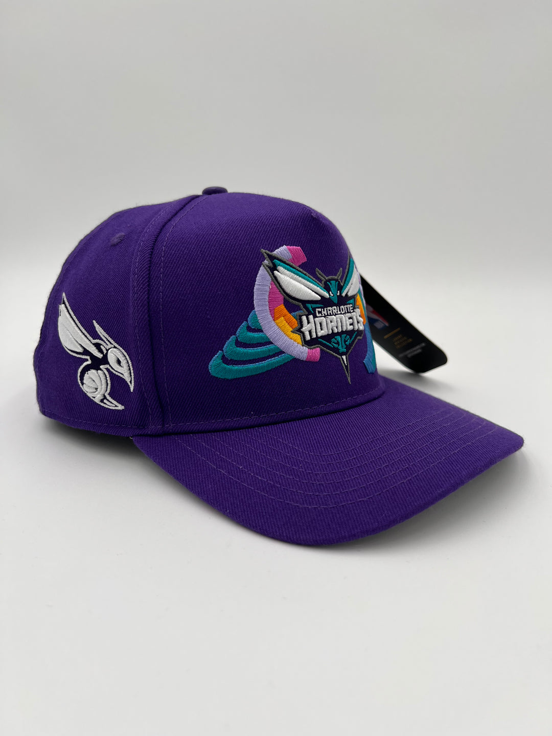 Charlotte Hornets Purple Pinched Brim SnapBack Hat