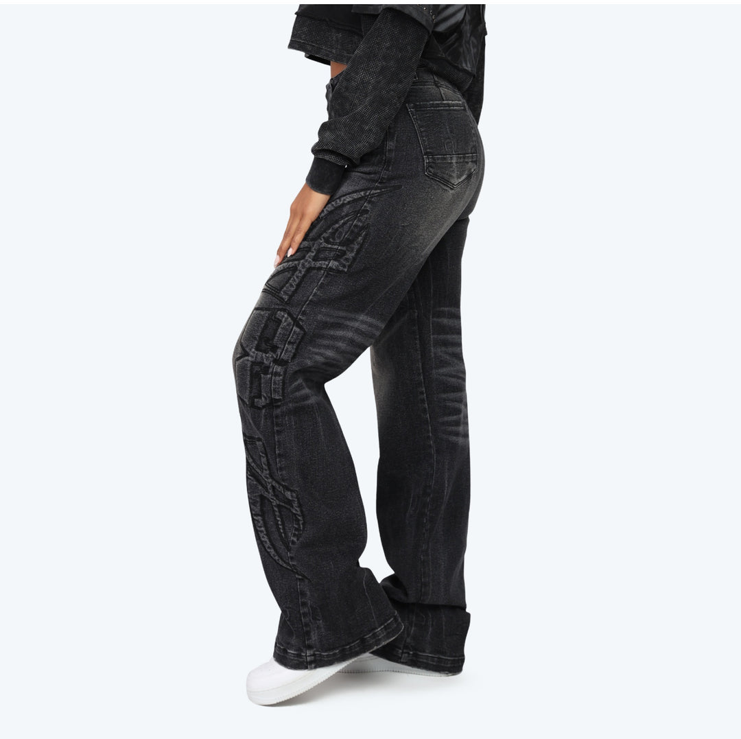 Eternal Cropped Hoodie Wide Leg Jean Set